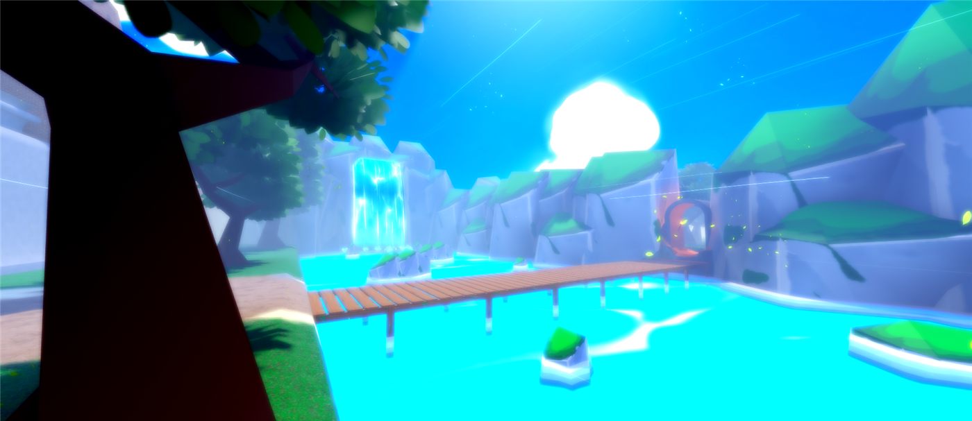 Colorful obstacle course environment made in Roblox