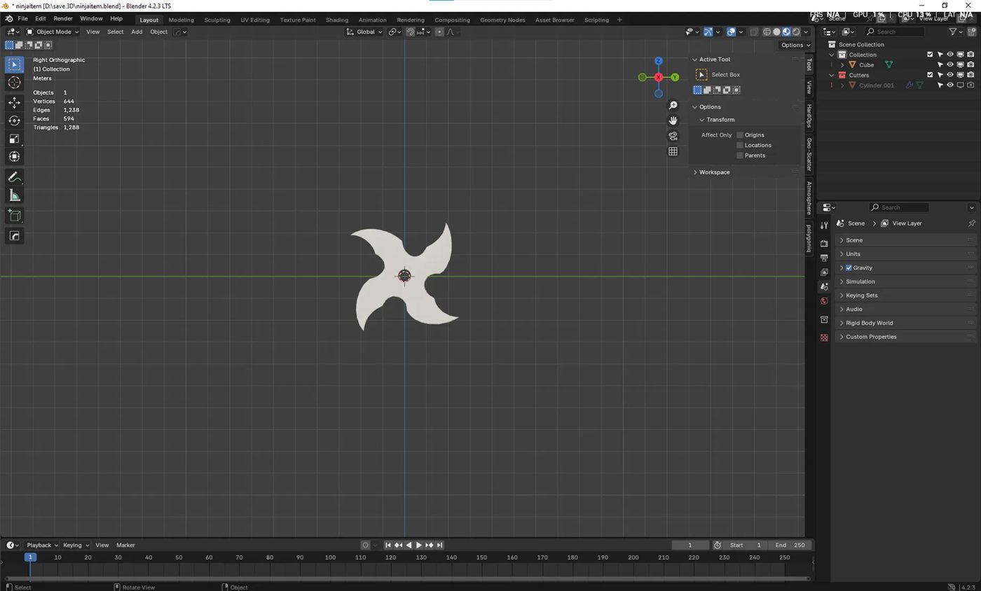 3D model work number seven